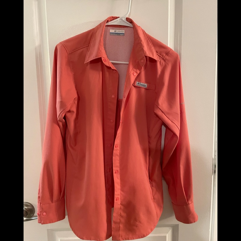 Columbia PFG xs coral fishing shirt